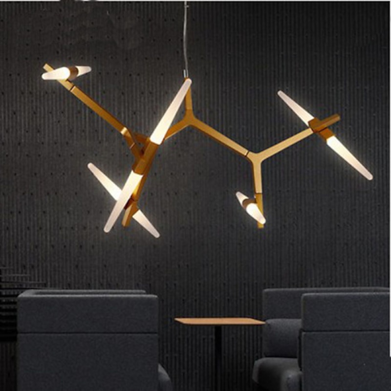 10-Light 100 cm Chandelier Metal Glass Sputnik Electroplated 110-120V 220-240V3