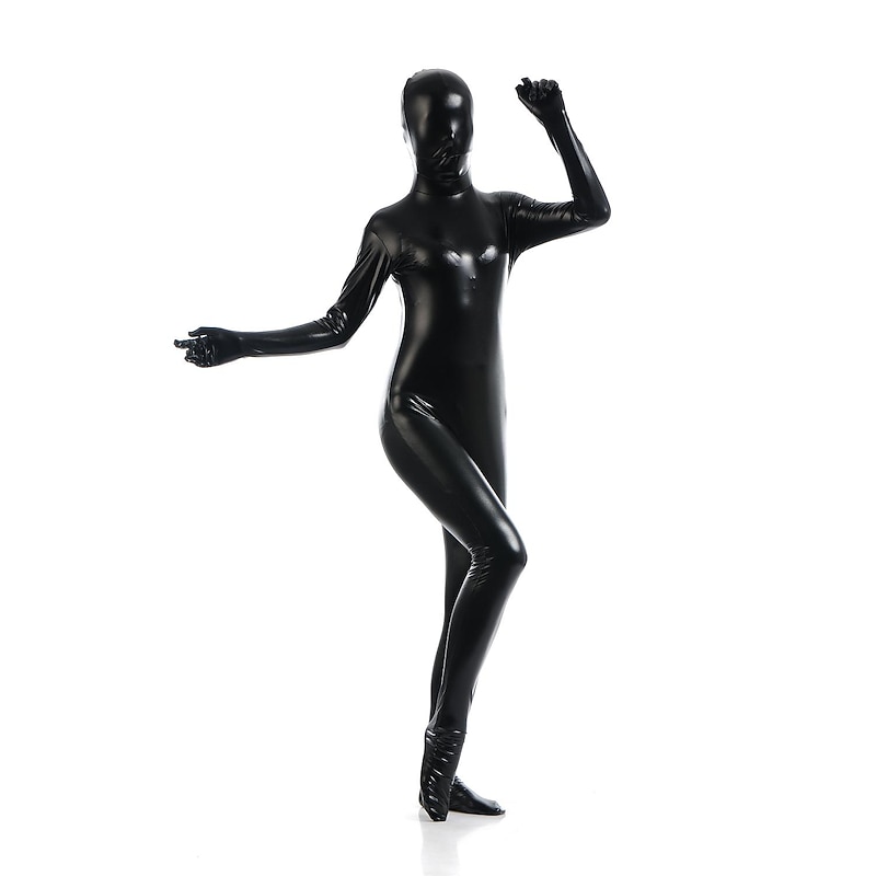 Shiny Zentai Suits Cosplay Costume Catsuit Carnival Costume Full Body Suit Men's Women's Sex Sexy Costume Solid Colored Spandex Latex Costume for Adults'2