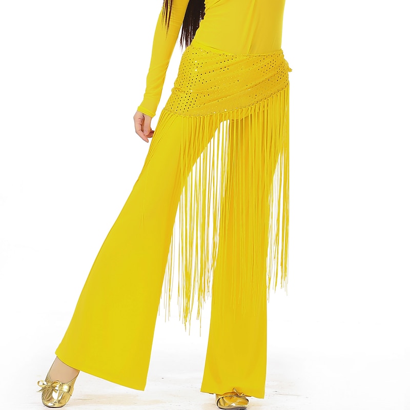 Belly Dance Hip Scarf Tassel Women's Training Spandex / Ballroom3