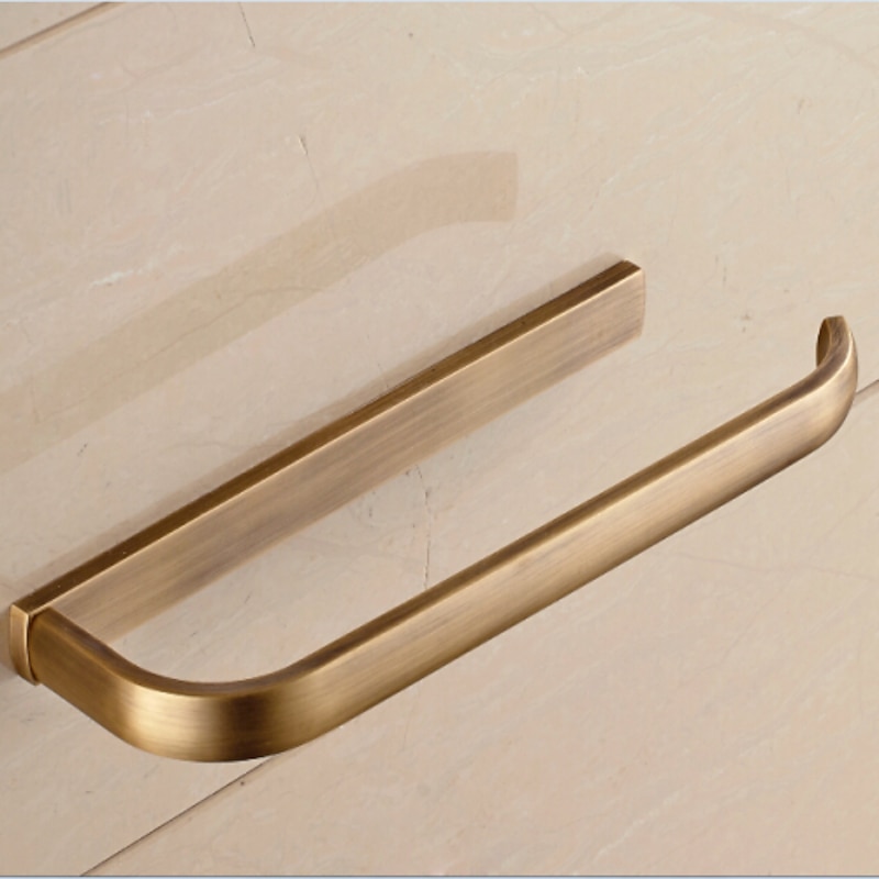 Brushed Brass Towel holder Towel Bar Contemporary Brass 1pc - Hotel bath 1-Towel Bar2