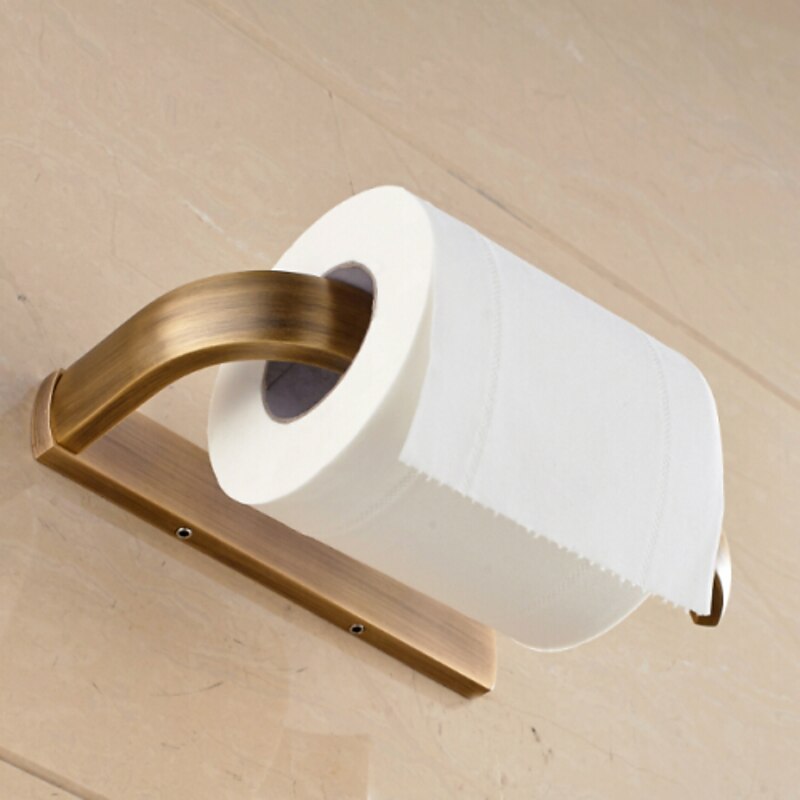 Toilet Paper Holders Contemporary Brass Roll Paper Holder Matte Brass 1pc3