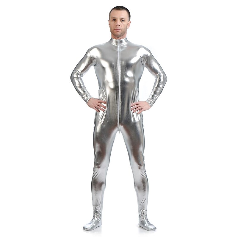 Shiny Zentai Suits Skin Suit Bodysuit Carnival Costume Full Body Suit Men's Women's Sex Solid Colored Spandex Latex Costume for Halloween Adults'