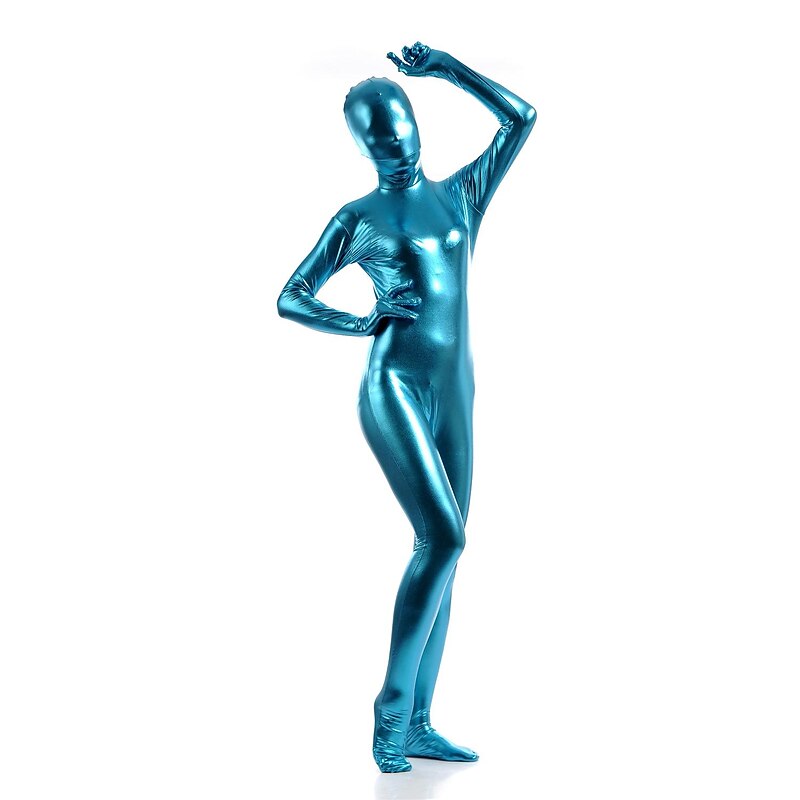 Shiny Zentai Suits Cosplay Costume Bodysuit Carnival Costume Full Body Suit Men's Women's Sexy Costume Solid Colored Spandex Latex Costume for Halloween3