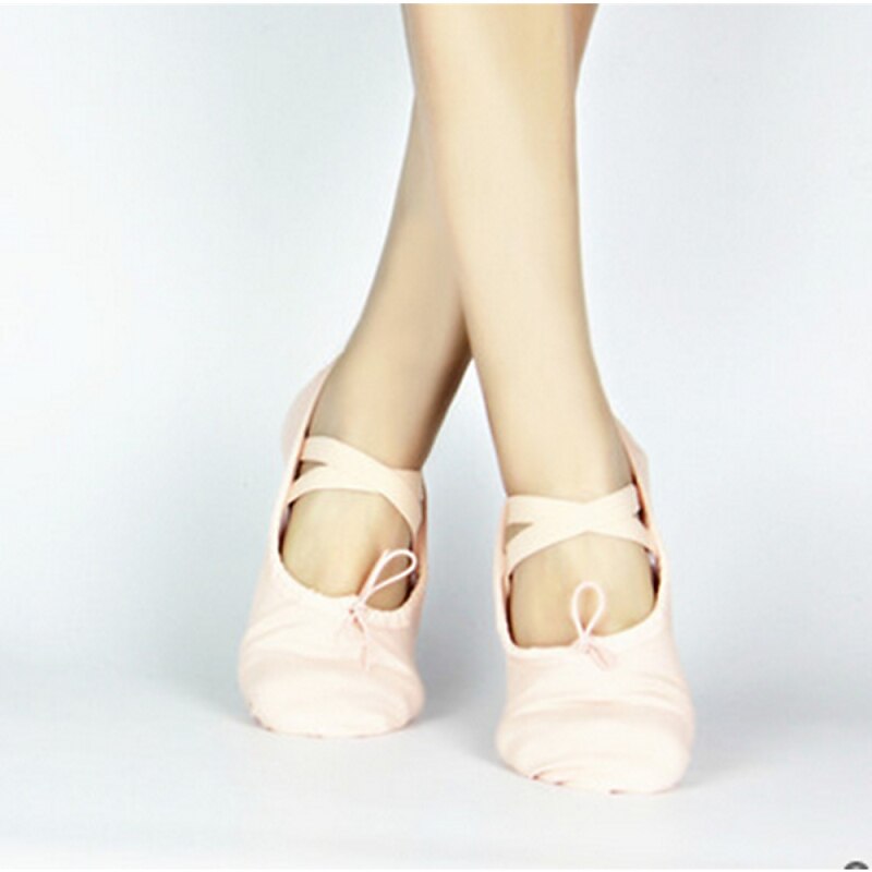 Women's Ballet Shoes Practice Flat Sneaker Practice Gore Elastic Band Slip-on Kid's Black White Red3