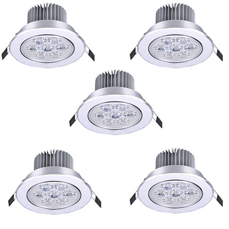 5pcs 7 W LED Spotlight LED Ceilling Light Recessed Downlight 7 LED Beads High Power LED Decorative Warm White Cold White 85-265 V / RoHS / 90