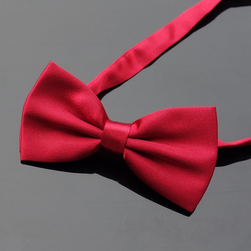 Men's Basic Party Bow Tie - Solid Colored Men Satin Bowtie Classic Party Bow Tie Pre-Tied Formal Tuxedo Bow tie Adjustable2