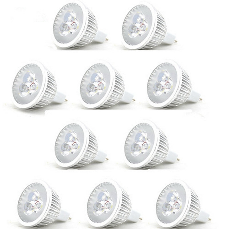 10pcs 3 W LED Spotlight 250 lm MR16 3 LED Beads High Power LED Decorative Warm White Cold White 12 V / RoHS - Main Image