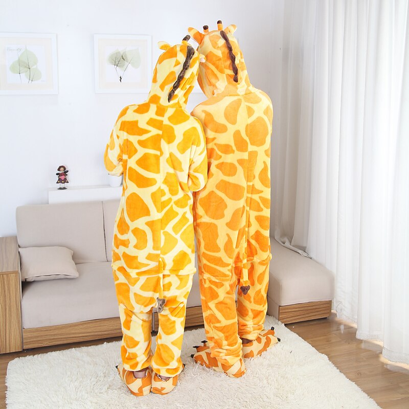 Adults' Patchwork Onesie Costume Giraffe Onesie Pajamas Kigurumi Pajamas Pajamas Funny Costume For Men and Women Christmas Carnival New Year Cartoon3