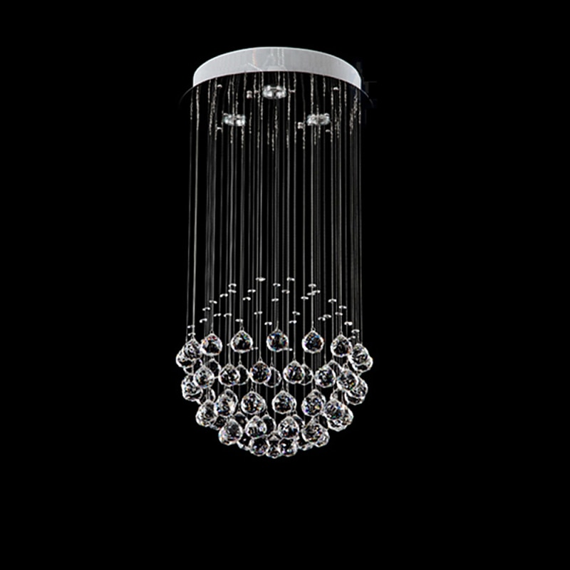 3-Light 30cm(11.81 Inch) Crystal LED Chandelier Gold Pendant Light Metal Electroplated Modern Contemporary 110-120V 220-240V GU104