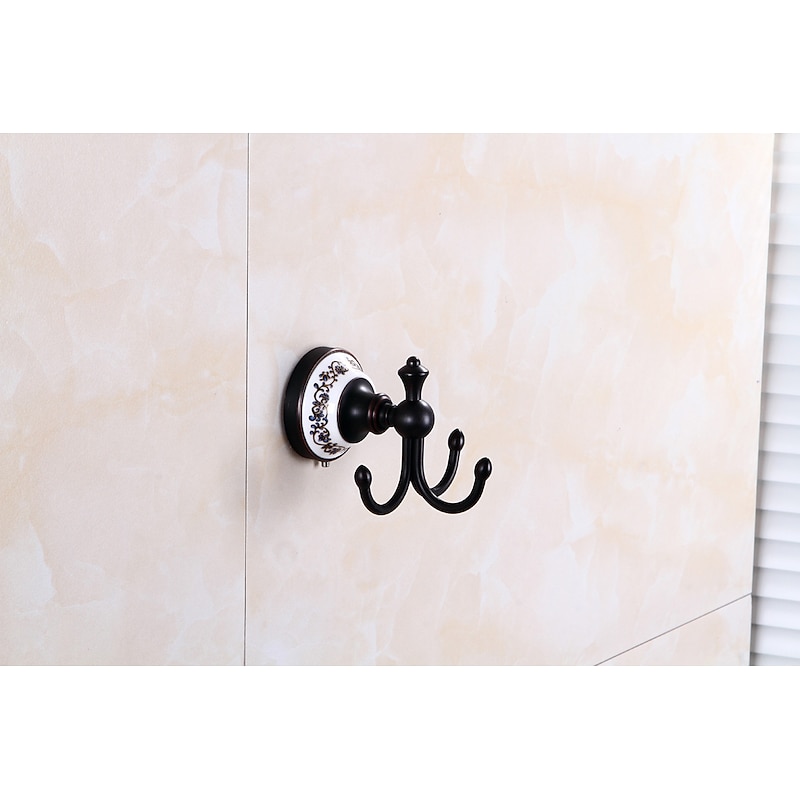 Bathroom Accessory Set Antique Brass 3pcs Include Toilet Paper Holders Robe Hook and Tower Ring Oil-rubbed Bronze2