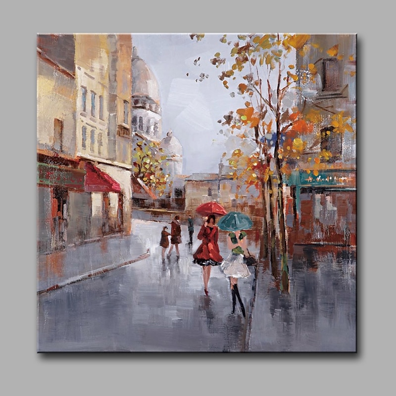 Oil Painting Hand Painted - Landscape Classic Modern Stretched Canvas4