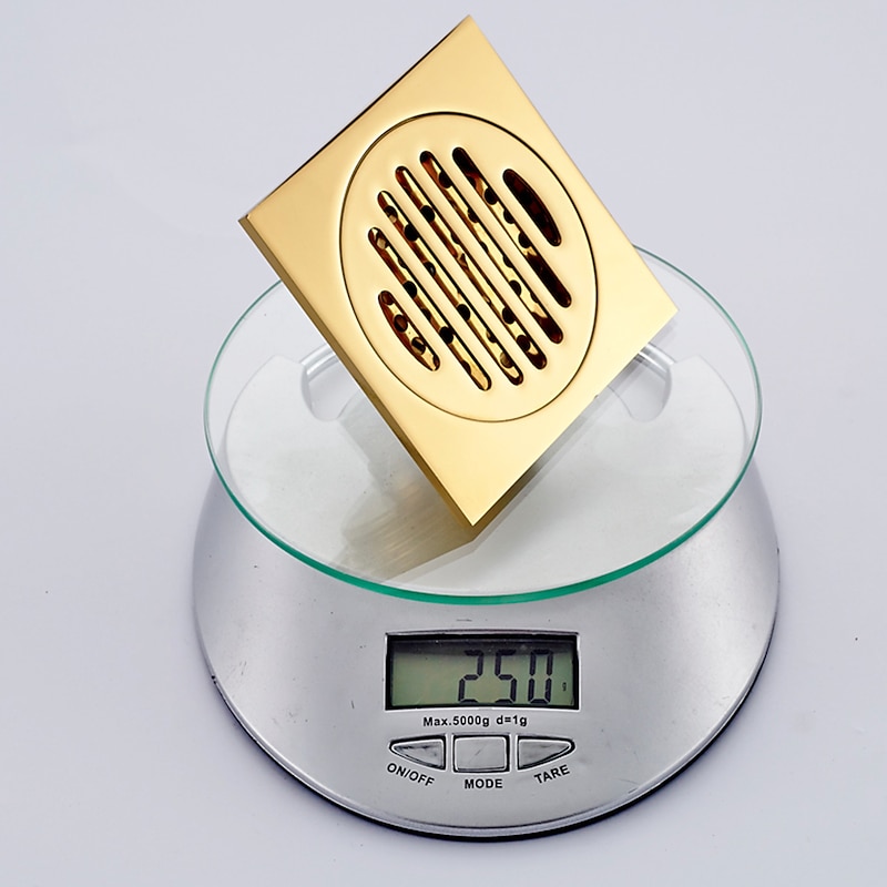 Square Shower Floor Drain Brass Removable Multipurpose Invisible Look Brass and Zinc Alloy Drain 1 pc4
