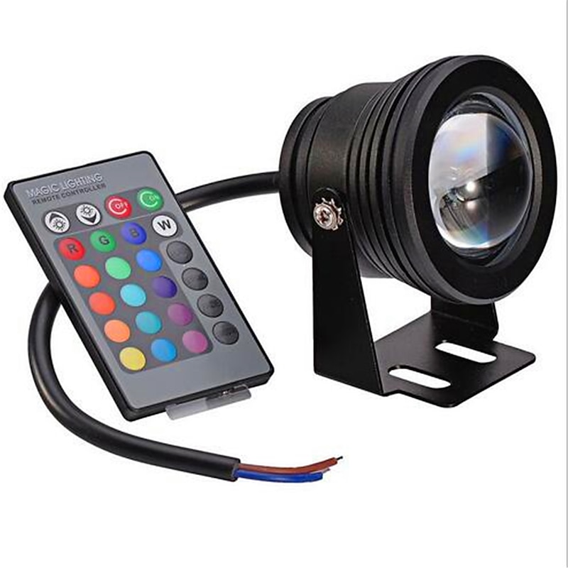 Pond Fountain Light RGB LED Underwater Pool Spotlight with Remote Control 10W Color Changing LED Dimmable 12V for Pool Lighting2
