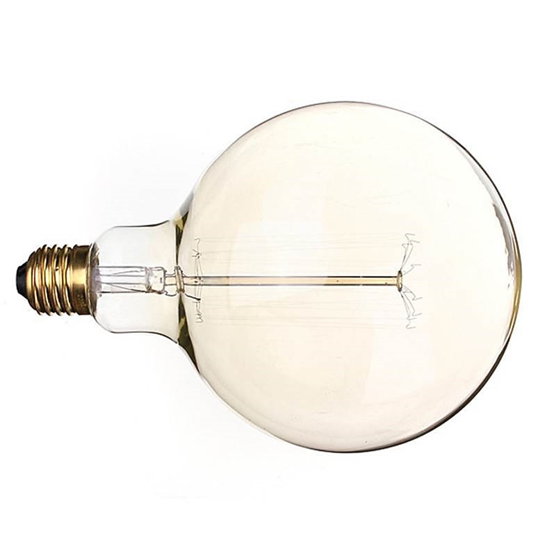 40W Edison Vintage Incandescent Light Bulb Dimmable E26 E27 G80 Candelabra Cage Filament Amber Warm White for Lighting Fixture 220-240V4