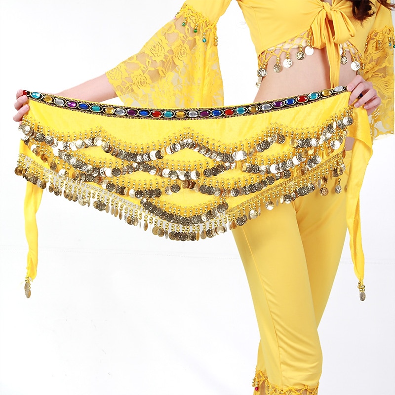 Hip Scarves Women's Training Polyester Gold Coin / Beading Animals / Christmas Decorations / Halloween Decorations Hip Scarf / Belly Dance / Princess / Historical Characters / Fairies3