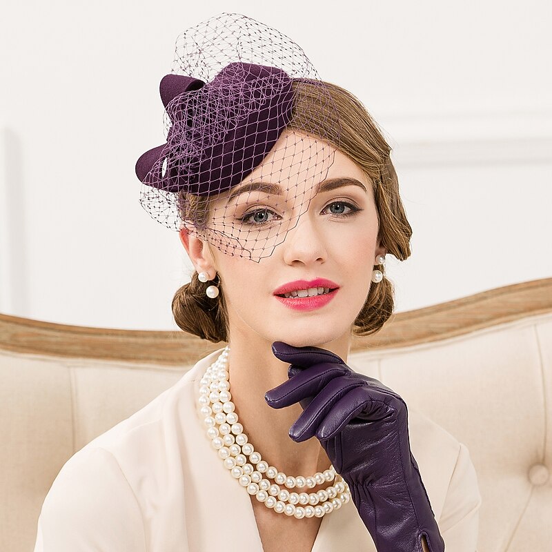 Wool / Net Fascinators / Hats with 1 Piece Wedding / Special Occasion / Casual Headpiece3