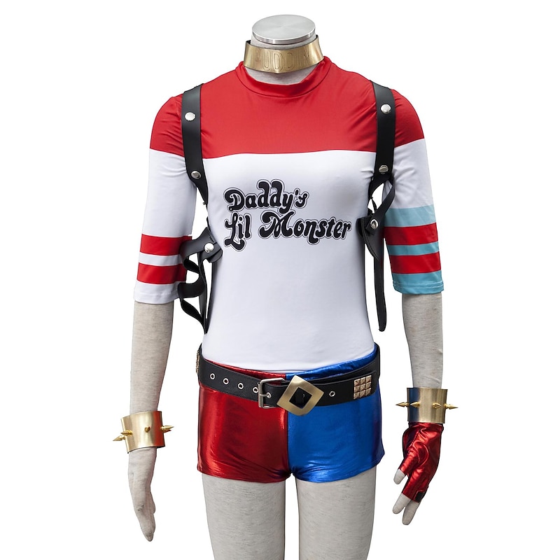 Super Heroes Burlesque Clown Harley Quinn Cosplay Costume Movie Cosplay for Women's Children's Day2
