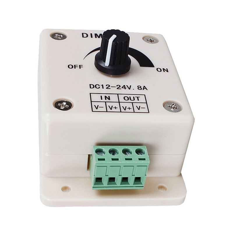 PWM Dimming Controller For LED Lights or Ribbon 12 Volt 8 AmpAdjustable Brightness Light Switch Dimmer Controller DC12V 8A 96W for Led Strip Light2