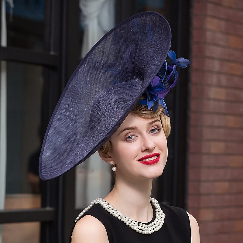 Fascinators Kentucky Derby Hat Flax Top Hat Sinamay Hat Wedding Casual Melbourne Cup Elegant Romantic British With Flower Headpiece Headwear4