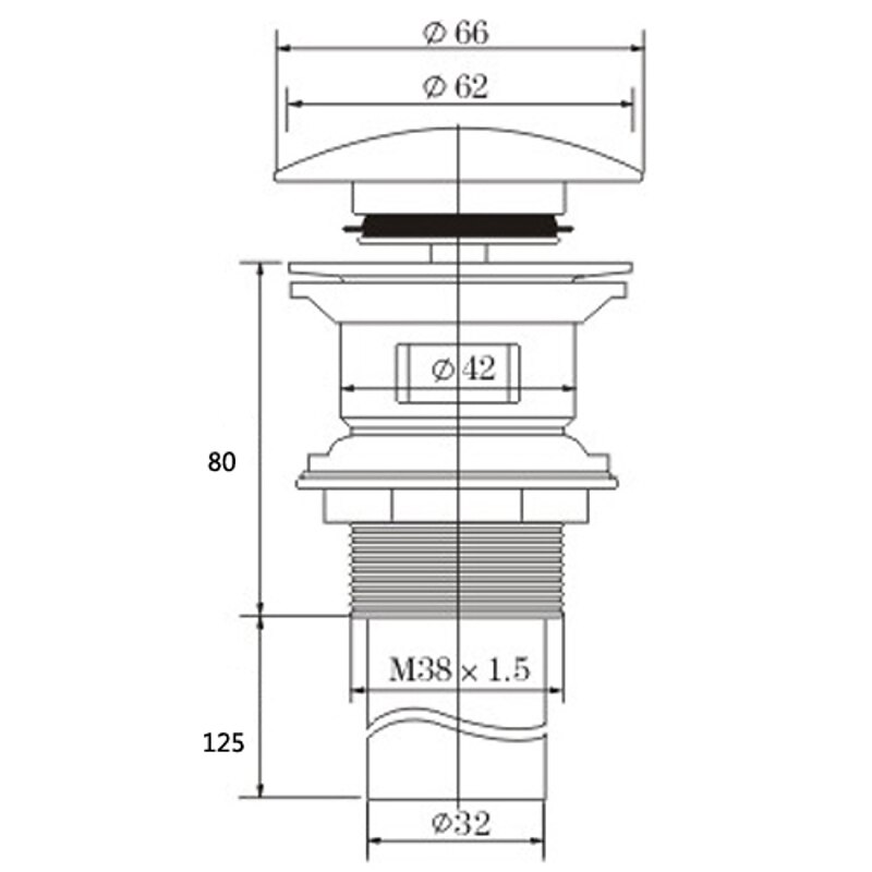 Faucet Accessory,Superior Quality Pop-up Water Drain With Overflow Contemporary Brass Chrome4