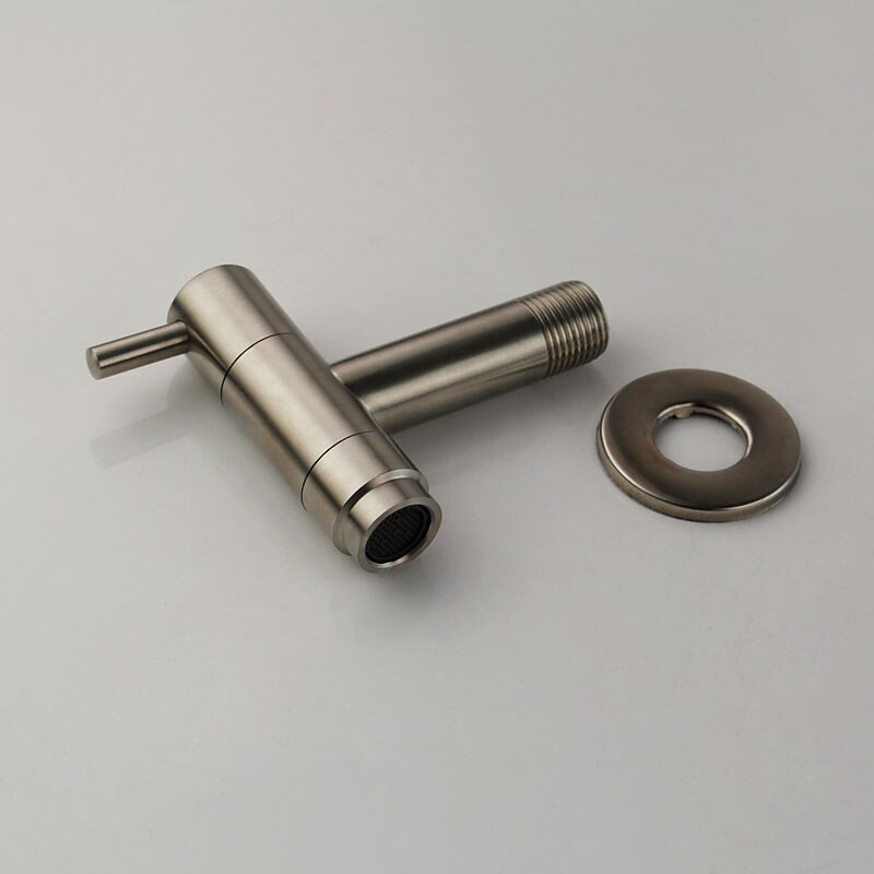 Stainless Steel Kitchen Faucet,Single Handle One Hole Standard Spout Wall Mounted Kitchen Taps with Hot and Cold Switch3