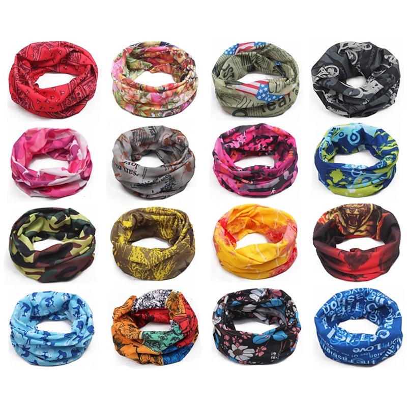 Neck Gaiter Neck Tube Scarf Bandana Sports Scarf Face Mask Floral Botanical Sunscreen High Breathability (>15,001g) Bike / Cycling Random Colors Winter for Men's Women's Adults' Running Cycling