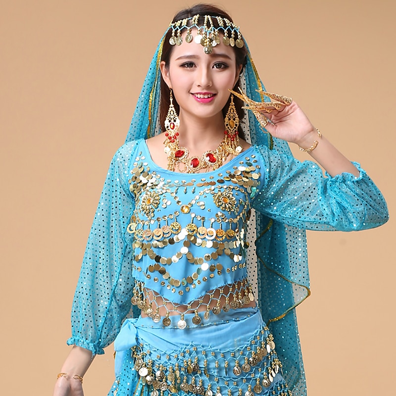 Belly Dance Veil Women's Performance Tulle Crystals / Rhinestones Headwear