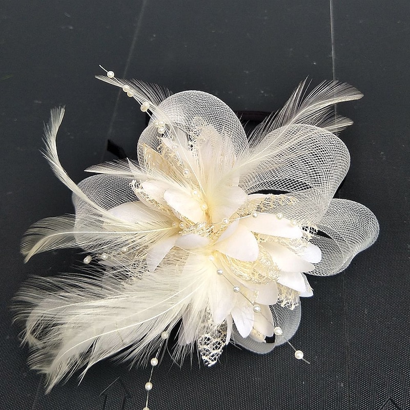 Tulle / Feather / Net Headbands / Fascinators / Hats with 1 Piece Wedding / Special Occasion / Tea Party Headpiece dress to impress Fascinators Race Day Dress4