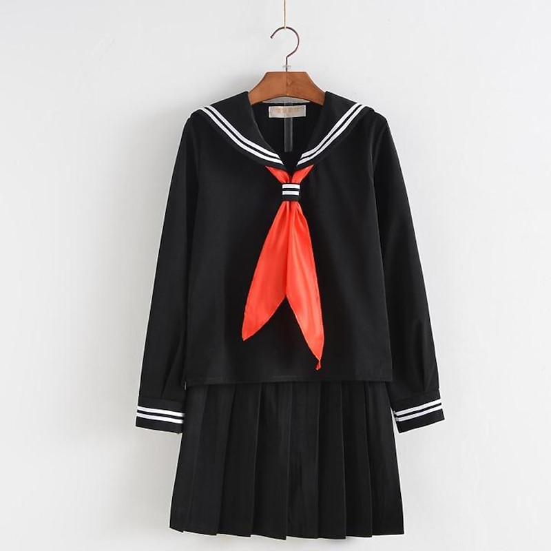 Women's Student / School Uniform Schoolgirls Cosplay Costume For Masquerade Adults' Top Skirt2