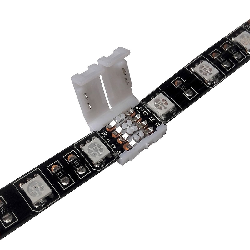 20pcs 4 pin DIY LED RGB Strip Light Connector Adapter 5050 LED 10mm4