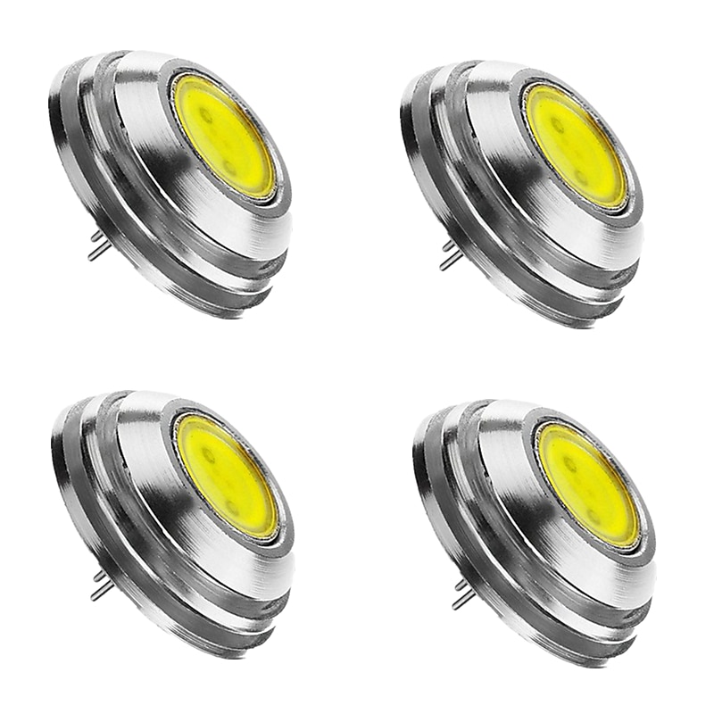 4pcs 2 W LED Spotlight 3000/6000/6500 lm G4 1 LED Beads COB Dimmable Warm White Cold White Natural White 12 V / 4 pcs / RoHS