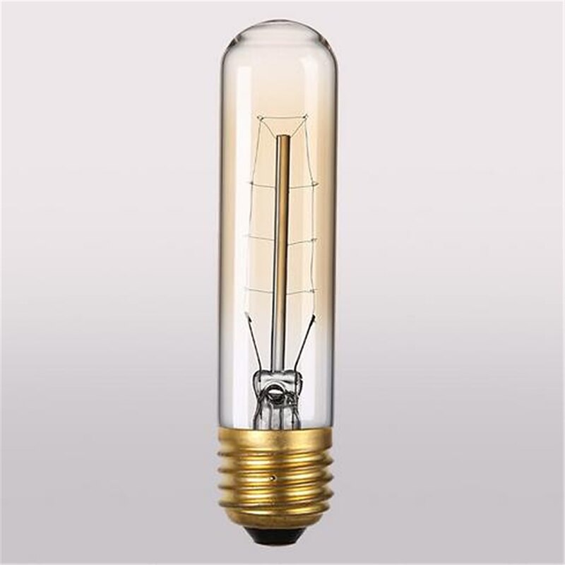 Edison Light Bulbs E26 40W T10 Tubular Vintage Edison Incandescent Dimmable Decorative Candelabra Chandelier Nightlight Amber Warm 220-240V3