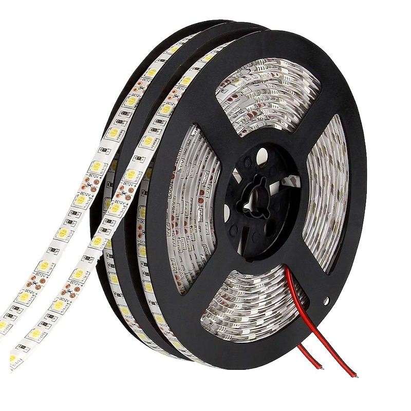 10m 32.8ft LED Strip Light Waterproof Backlight Holiday Party Decor SMD5050  600leds Warm White Red Yellow Blue Green DC 12V