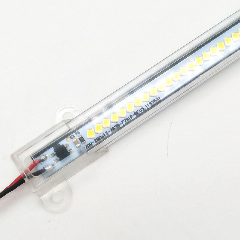 30CM Waterproof IP65 8W 72X 2835 8mm Rigid LED Light Bars Transparent PC tube AC220V2