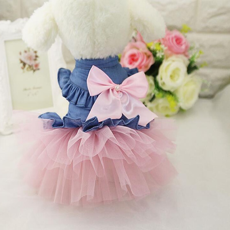 Dog Dress Puppy Clothes Skirt Adorable Casual Daily Sweet Summer Spring &  Fall Dog Clothing2