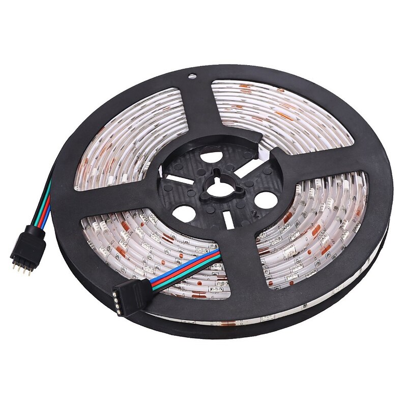 LED Strip Light Led Light Strip Kit Waterproof 20M(4x5M) 5050 10mm RGB 600 LEDs Strip Lights with 44Key IR Remote Controller Kit and 12V 10A EU US AU UK Power Supply with A set Mounting Bracket2