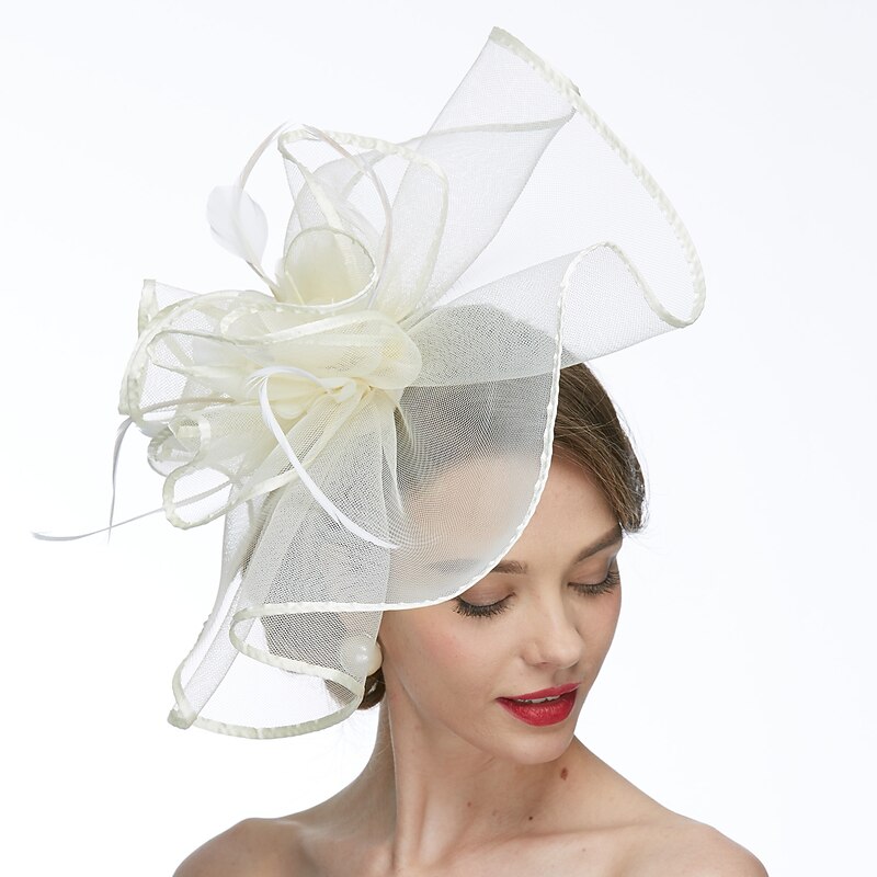Net Kentucky Hat / Fascinators / Hats with 1 Piece Wedding / Special Occasion / Tea Party Headpiece dress to impress Race Day Dress4