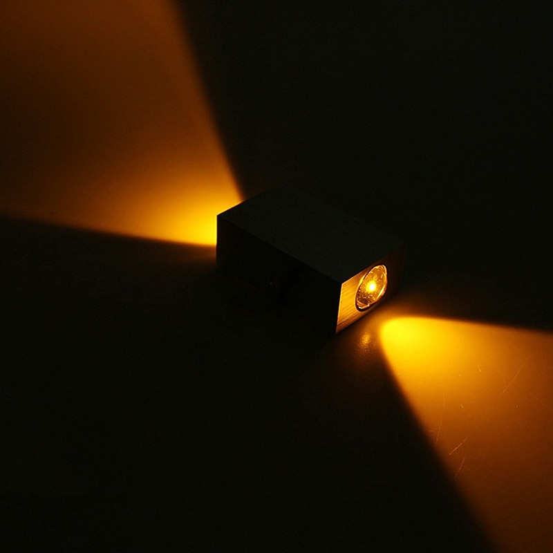 Lightinthebox 2-Light LED Novelty Wall Lamps Modern Luxury Wall Sconces Metal Cuboid Design Wall Light 85-265V 2W3