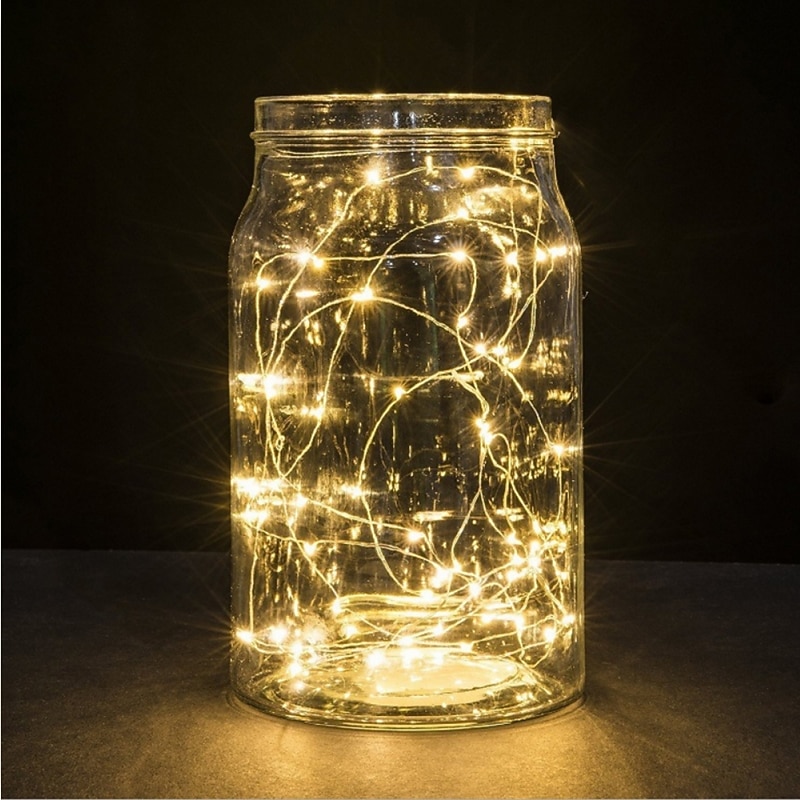 2M LED Fairy String Lights 100pcs 20LEDs Copper Wire Lights Multi Color for Party Holiday Wedding Home Party Bedroom Gift Decoration2