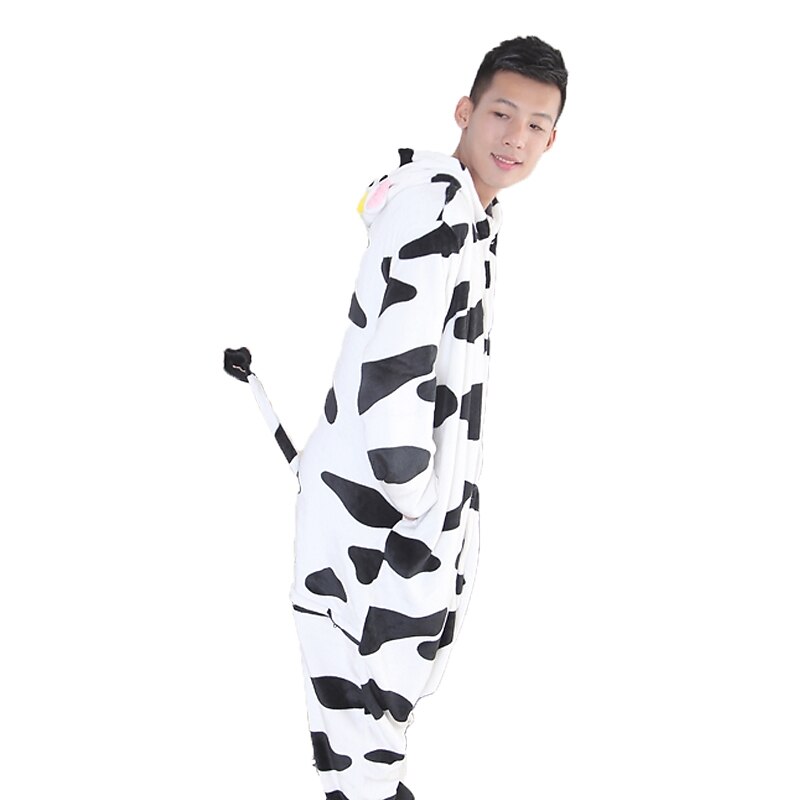 Adults' Embroidered Fashion Onesie Costume Carnival Costume Milk Cow Onesie Pajamas Kigurumi Pajamas For Men and Women Christmas Carnival Children's Day Cartoon2