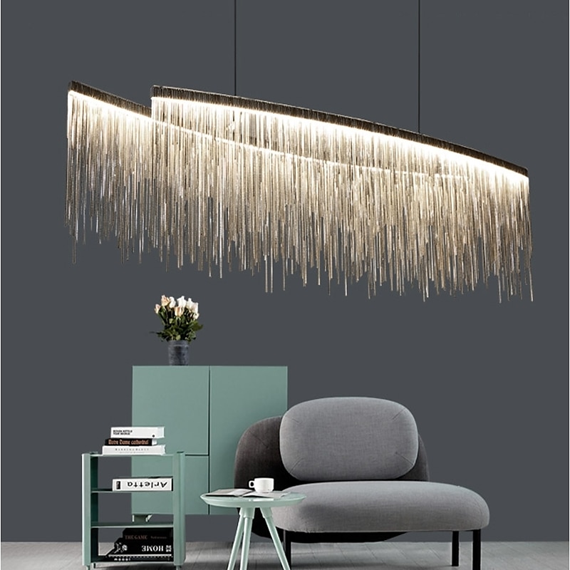 100 cm Multi-shade Bulb Included Chandelier Gold Pendant Light Metal Island Oil-rubbed Bronze Chic & Modern Luxury Firework 110-120V 220-240V