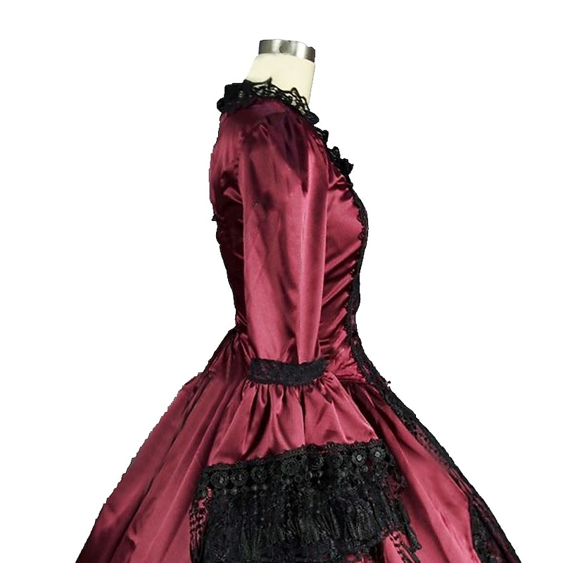 Dress Rococo Victorian 18th Century Floor Length Knee Length Dress Party Costume Plus Size Normal Customized Lace Lace Ball Gown Fancy Dress Women's Girls' Party Masquerade Prom Dress4