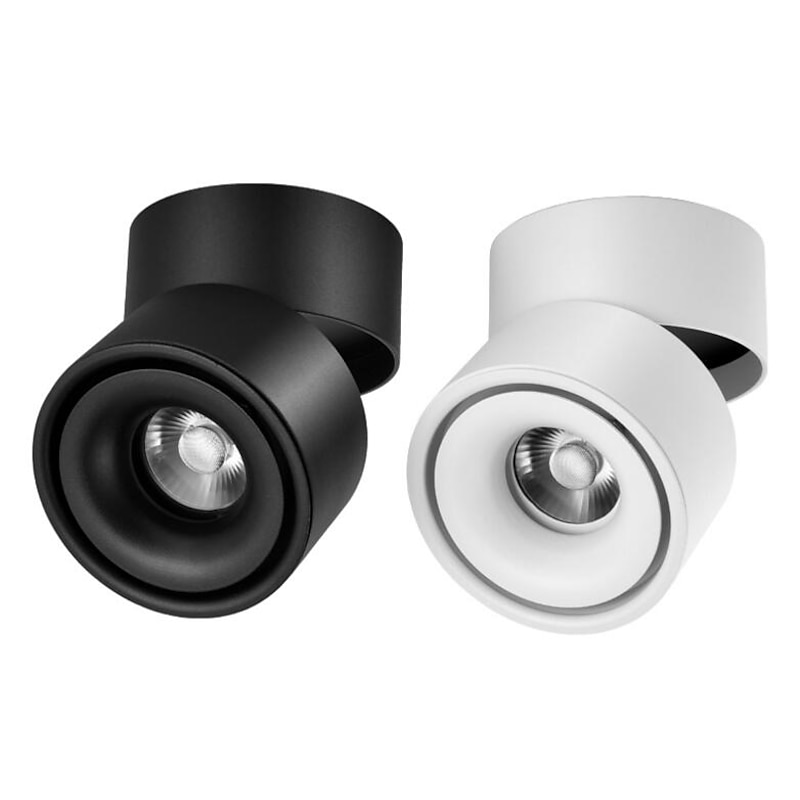 1PC LED Ceiling Spotlight 360 Adjustable Downlight Surface Mounted 12W 10W 7W Warm White Cold White 85-265V