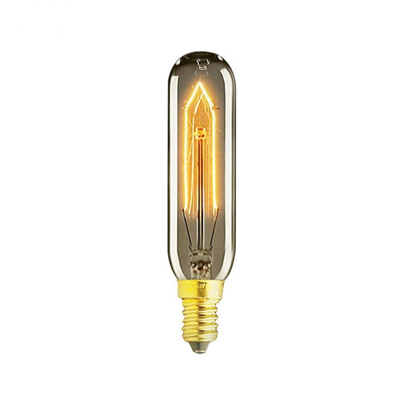 6pcs 40W Edison Vintage Incandescent Light Bulb E14 T10 Dimmable Decorative Antique Filament Lamp Bulb for Indoor Wall Hanging Ceiling Light Fixtures Amber Warm 220-240V2
