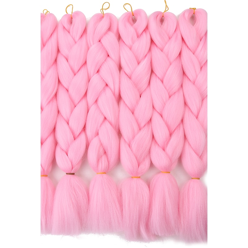 Crochet Hair Braids Jumbo Box Braids Black Dark Brown Synthetic Hair Long Braiding Hair 6pcs 3pcs 1pc2