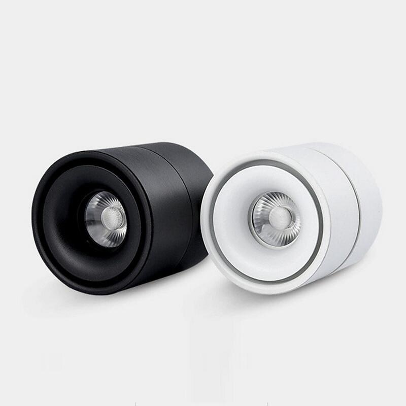 1PC LED Ceiling Spotlight 360 Adjustable Downlight Surface Mounted 12W 10W 7W Warm White Cold White 85-265V2