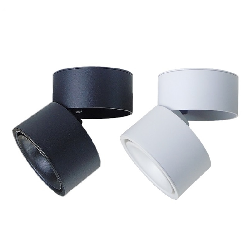 1PC LED Ceiling Spotlight 360 Adjustable Downlight Surface Mounted 12W 10W 7W Warm White Cold White 85-265V4