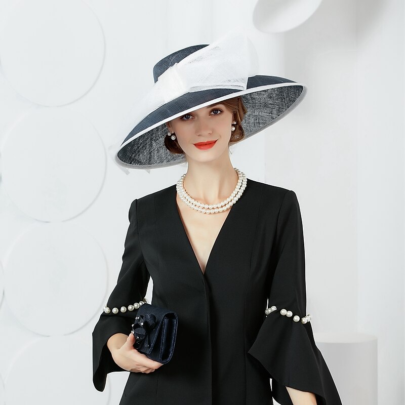 Flax Kentucky Hat / Hats with 1 Piece Wedding / Party / Evening / Horse Race Headpiece dress to impress Race Day Dress2