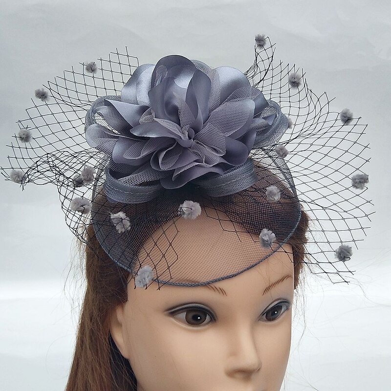 Net Fascinators Kentucky Derby Hat/ Headwear with Floral 1PC Special Occasion / Horse Race / Ladies Day Headpiece2