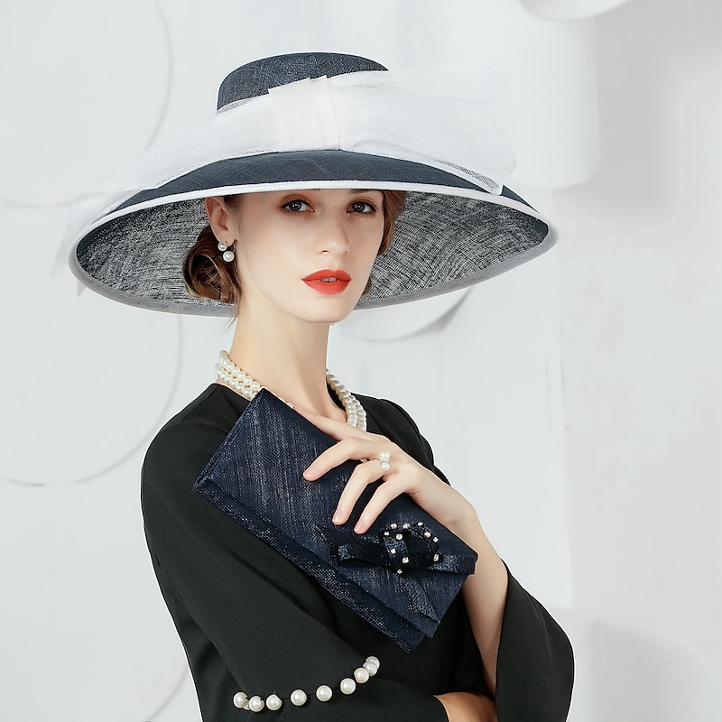 Flax Kentucky Hat / Hats with 1 Piece Wedding / Party / Evening / Horse Race Headpiece dress to impress Race Day Dress